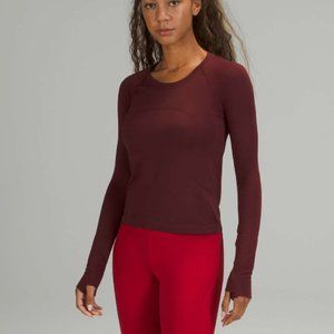Lululemon Swiftly Tech Long Sleeve Shirt 2.0 *RACE LENGTH Red Merlot
